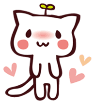 ...White and black cat... sticker #7623784