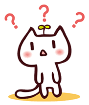 ...White and black cat... sticker #7623786