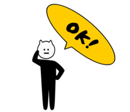 Cat man! sticker #7624600