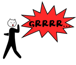 Cat man! sticker #7624605