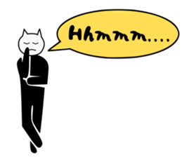 Cat man! sticker #7624611