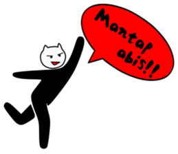 Cat man! sticker #7624624