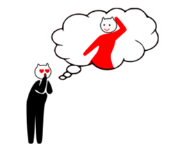 Cat man! sticker #7624632