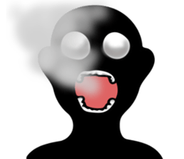 Mysterious black shadow sticker #7625059