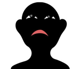 Mysterious black shadow sticker #7625064