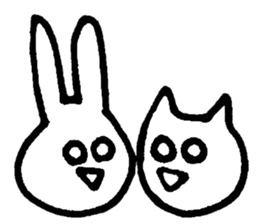 eye-rolling Rabbits n Cats sticker #7625140