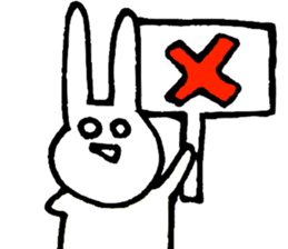 eye-rolling Rabbits n Cats sticker #7625145