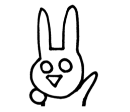 eye-rolling Rabbits n Cats sticker #7625146