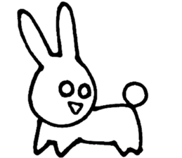 eye-rolling Rabbits n Cats by OJO sticker #7625150