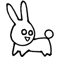 eye-rolling Rabbits n Cats by OJO sticker #7625150