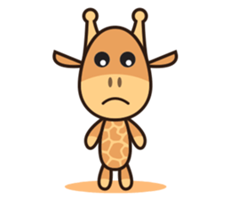 Giraffe and Fox Adventure Animal sticker #7626077