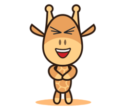 Giraffe and Fox Adventure Animal sticker #7626079