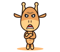 Giraffe and Fox Adventure Animal sticker #7626083