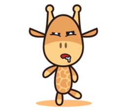 Giraffe and Fox Adventure Animal sticker #7626085