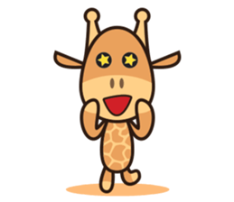 Giraffe and Fox Adventure Animal sticker #7626087