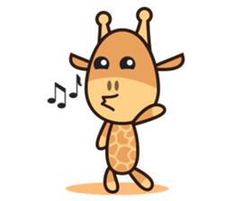 Giraffe and Fox Adventure Animal sticker #7626090