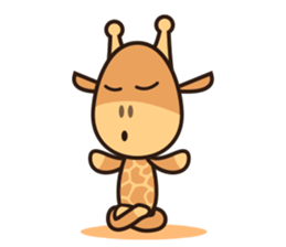 Giraffe and Fox Adventure Animal sticker #7626091