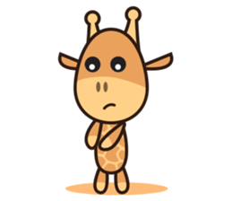 Giraffe and Fox Adventure Animal sticker #7626092