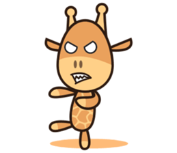 Giraffe and Fox Adventure Animal sticker #7626094