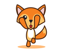 Giraffe and Fox Adventure Animal sticker #7626104