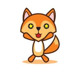 Giraffe and Fox Adventure Animal sticker #7626105