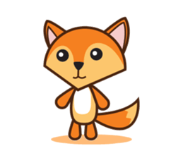 Giraffe and Fox Adventure Animal sticker #7626108