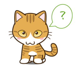 Tabby & Siame & Blk & Wht cat(Eng ver) sticker #7626820