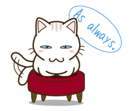 Tabby & Siame & Blk & Wht cat(Eng ver) sticker #7626823