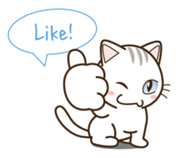 Tabby & Siame & Blk & Wht cat(Eng ver) sticker #7626835