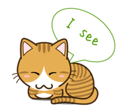 Tabby & Siame & Blk & Wht cat(Eng ver) sticker #7626844