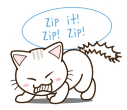 Tabby & Siame & Blk & Wht cat(Eng ver) sticker #7626851