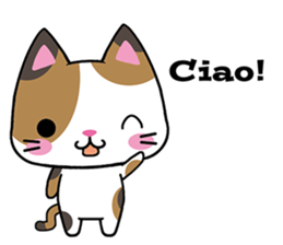 Cats with Italian ordinary words sticker #7626892