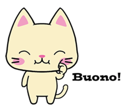 Cats with Italian ordinary words sticker #7626893