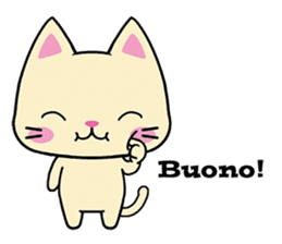 Cats with Italian ordinary words sticker #7626893
