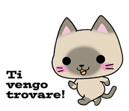 Cats with Italian ordinary words sticker #7626899