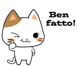 Cats with Italian ordinary words sticker #7626900