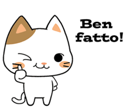 Cats with Italian ordinary words sticker #7626900
