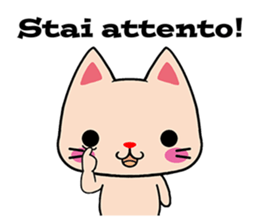 Cats with Italian ordinary words sticker #7626901