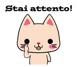 Cats with Italian ordinary words sticker #7626901