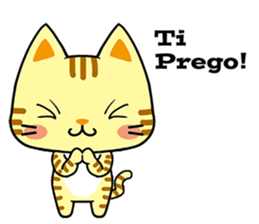 Cats with Italian ordinary words sticker #7626902