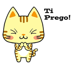 Cats with Italian ordinary words sticker #7626902