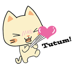 Cats with Italian ordinary words sticker #7626909