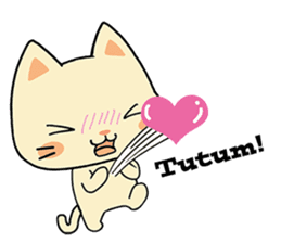 Cats with Italian ordinary words sticker #7626909