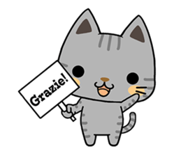 Cats with Italian ordinary words sticker #7626910