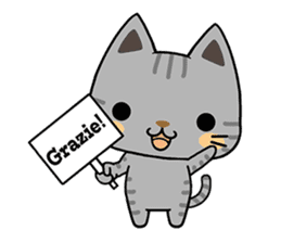 Cats with Italian ordinary words sticker #7626910