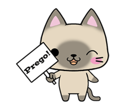 Cats with Italian ordinary words sticker #7626911