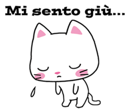 Cats with Italian ordinary words sticker #7626915