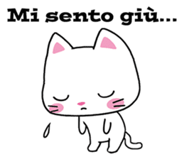Cats with Italian ordinary words sticker #7626915
