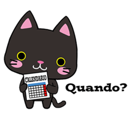 Cats with Italian ordinary words sticker #7626918