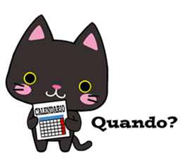 Cats with Italian ordinary words sticker #7626918